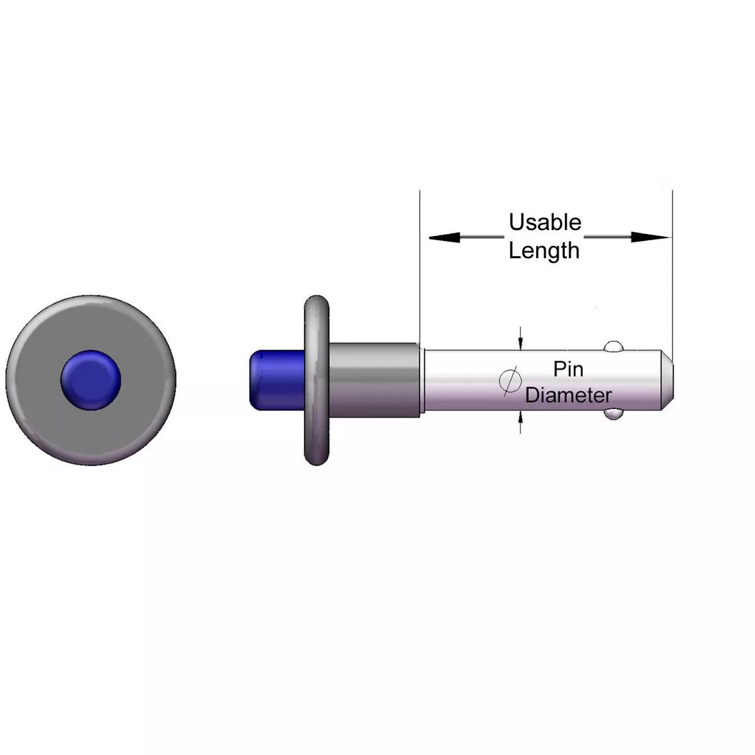 Button Handle Ball Lock Pin