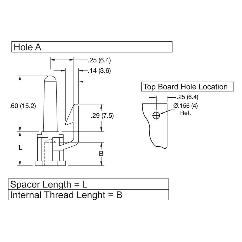 P160185_Edge_Locking_Support-Screw_Mount_Long_Nose - Line Drawing