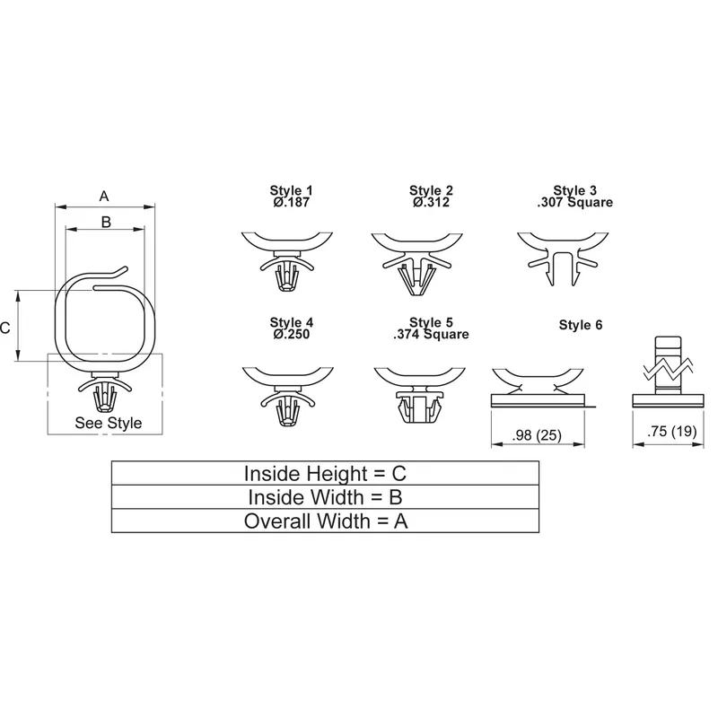 P110145_Wire_Saddle-Optical_Fiber - Line Drawing