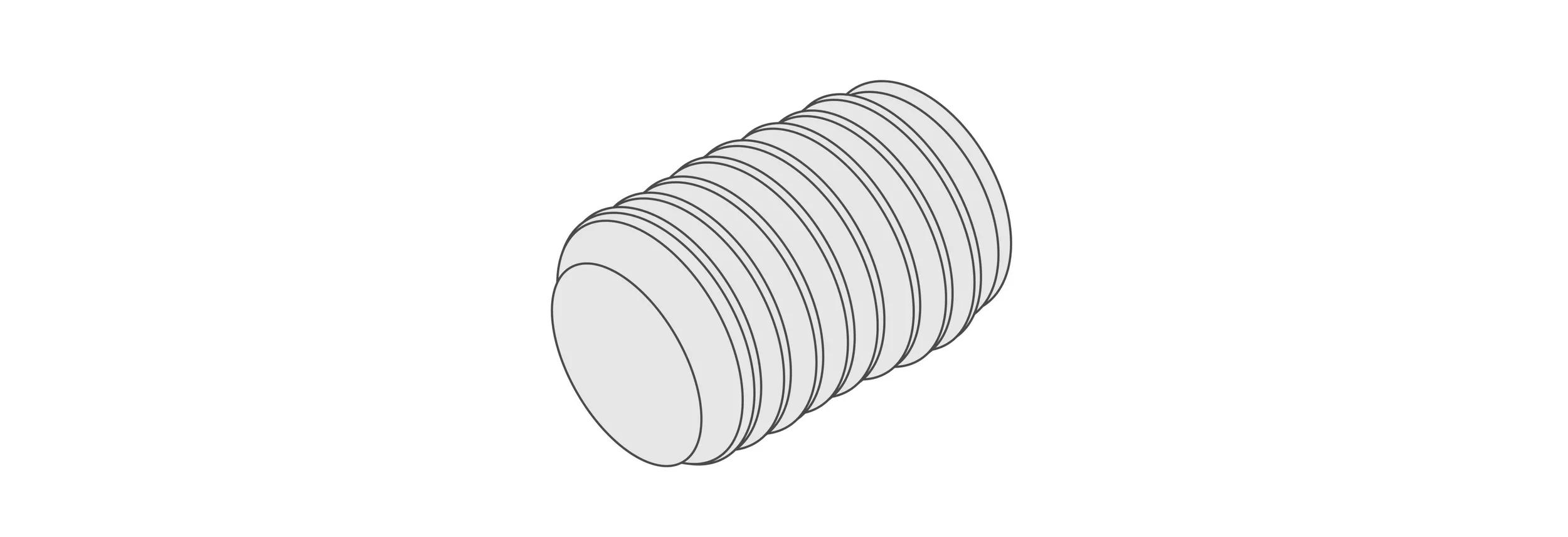 Flat point set screw