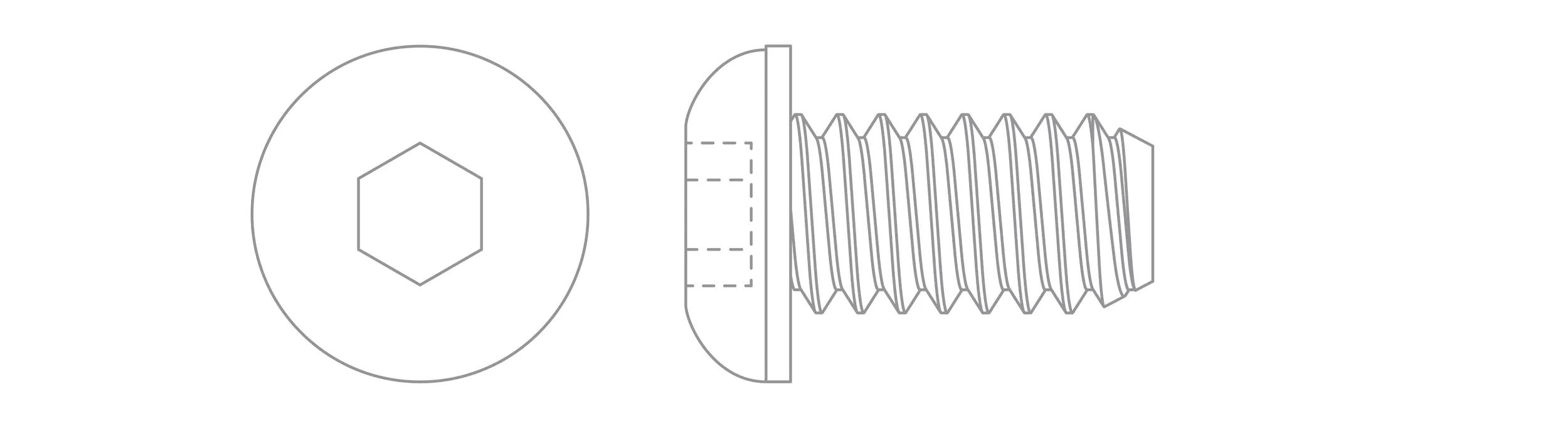 Button head socket cap screws 