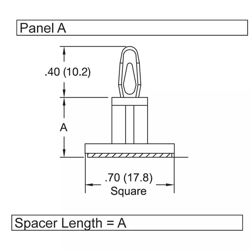 P160165_Adhesive_Base_Support-Non-Locking - Line Drawing