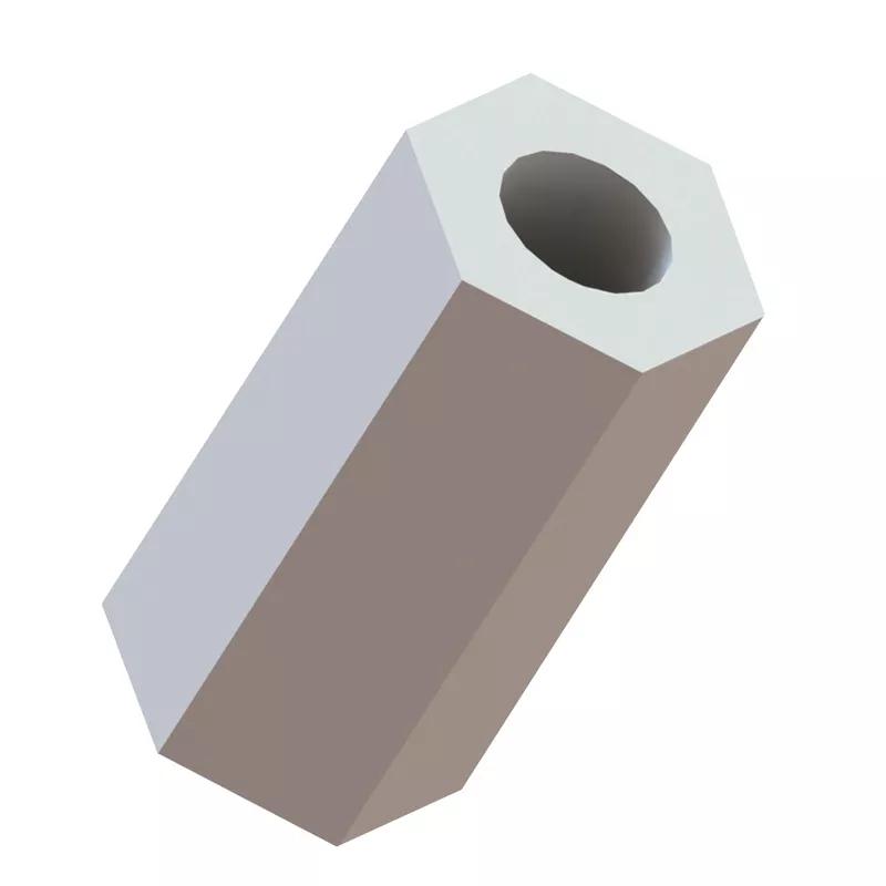 Hexagonal Unthreaded PVC Spacers