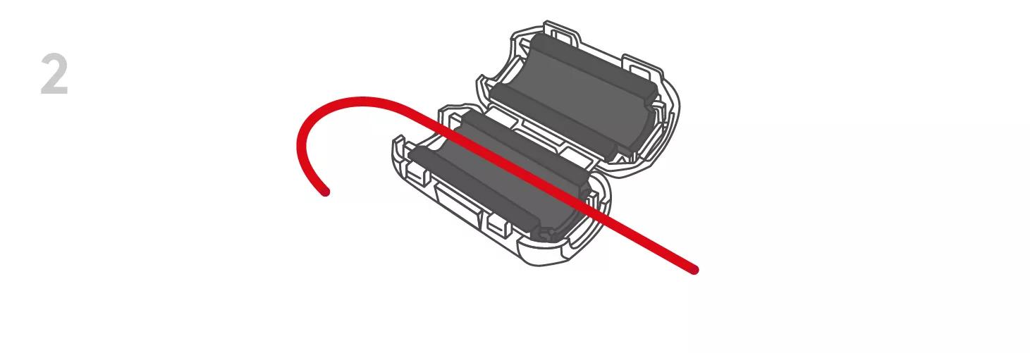 Lay cable through core