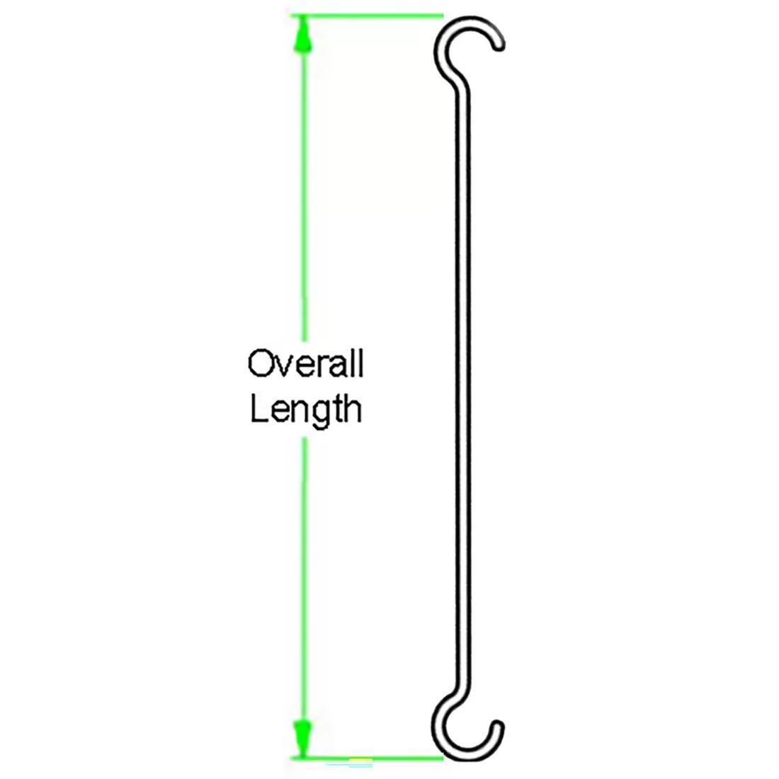 Free Hanging Hooks - Straight - Line Drawing