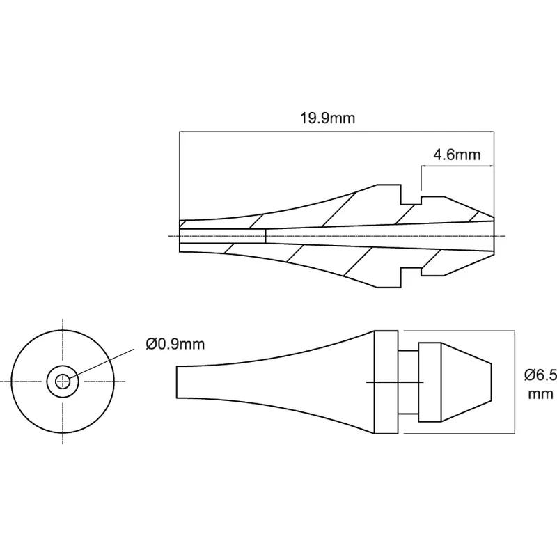 Strain Relief Bushings - Fibre Boot - Line Drawing