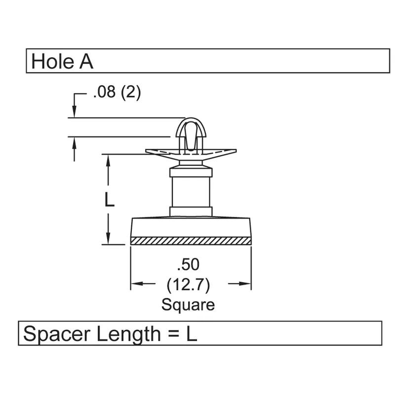 P160172_Adhesive_Base_Support-Snap_Locking_Low-Profile_Cupped - Line Drawing