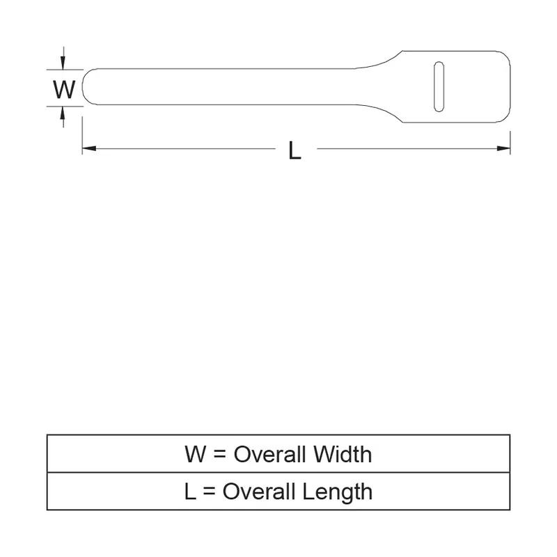 P110310_Hook-and-Loop-Standard-Cable-Ties - Line Drawing