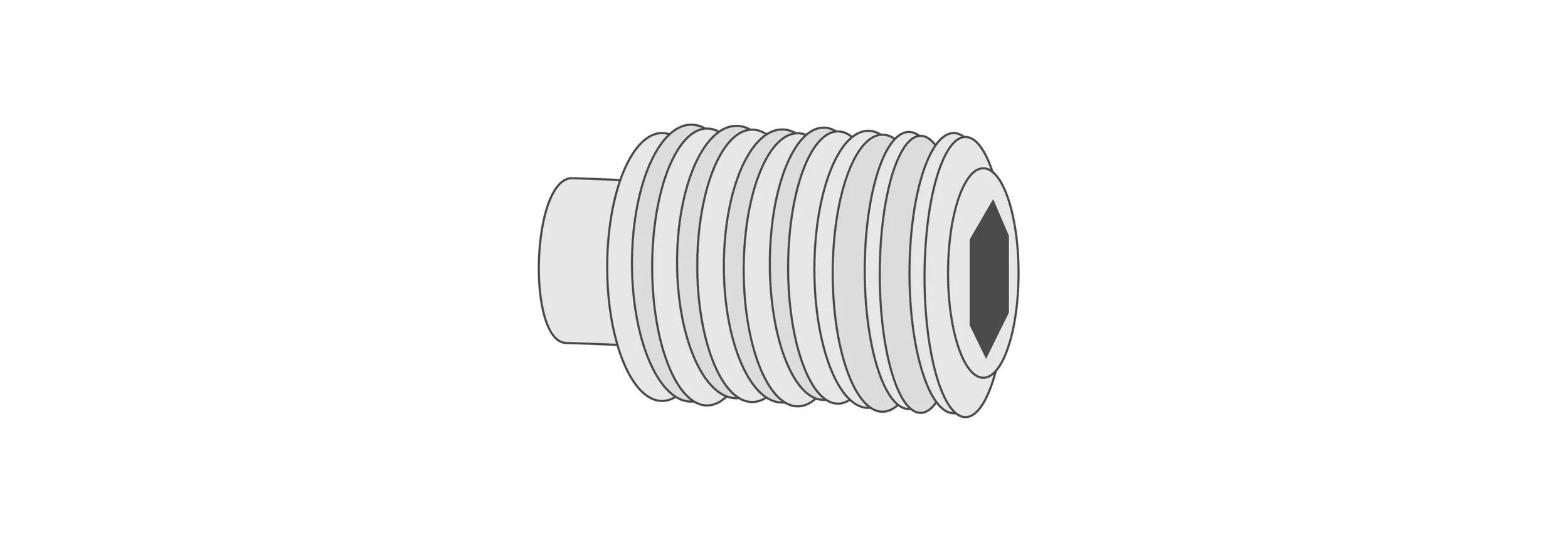 China Brass allen head half dog point set screw supplier