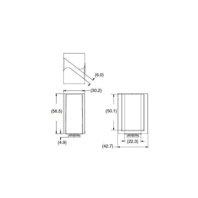 Fibre Bracket - Quarter Turn Line Drawing