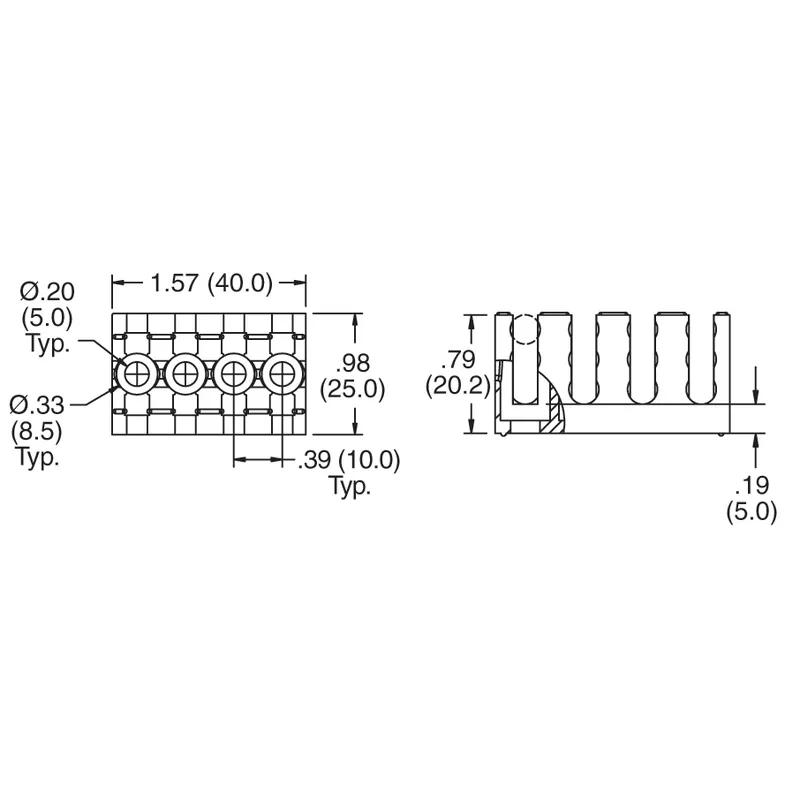 P110463_Fibre_Bend_Limiting_Tubing-_Clips_Slotted - Line Drawing