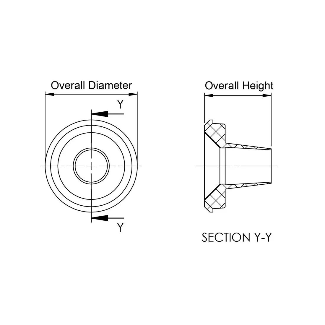 Cover Caps - Washers -  Line Drawing