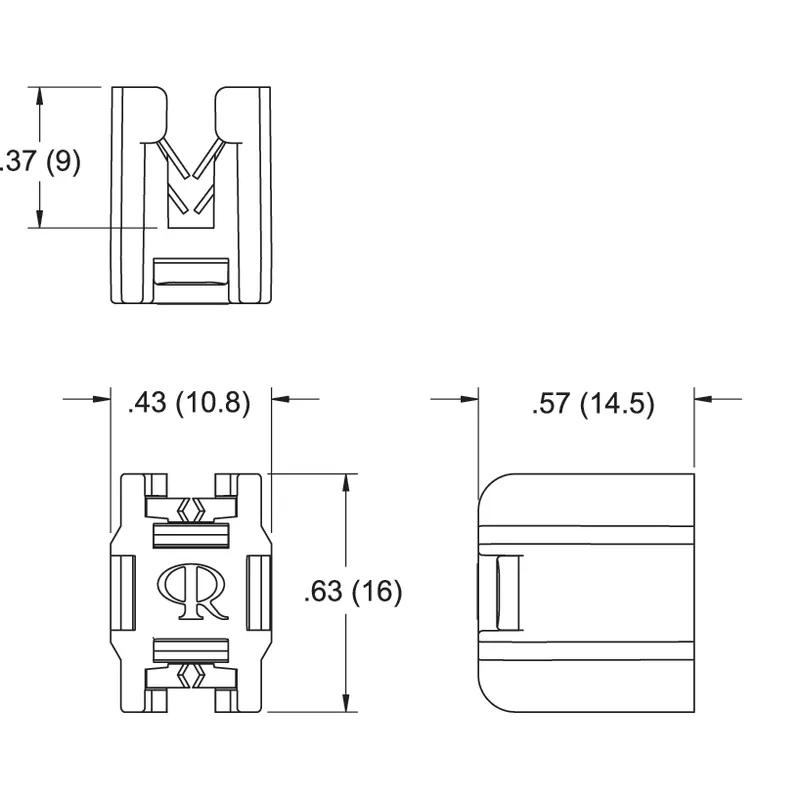 P110260_Cable_Tie_Mounts-Edge_Mount - Line Drawing