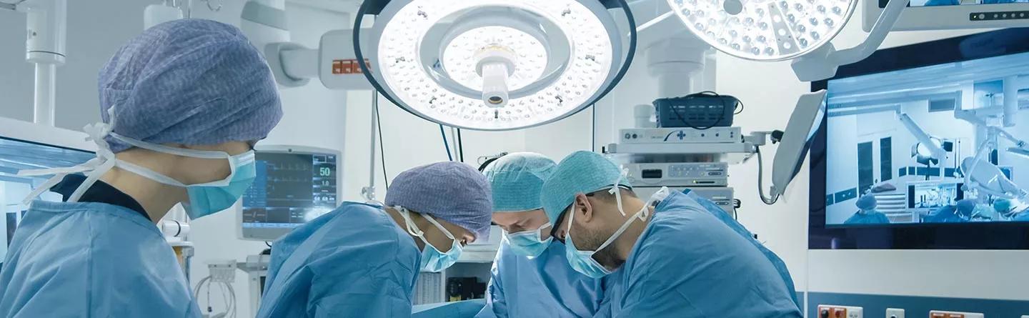 Hospital lighting in surgery