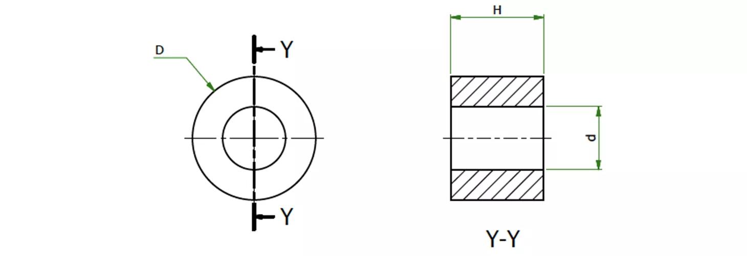 PCB-Abstandshalter – ohne Gewinde/rund/Acetal