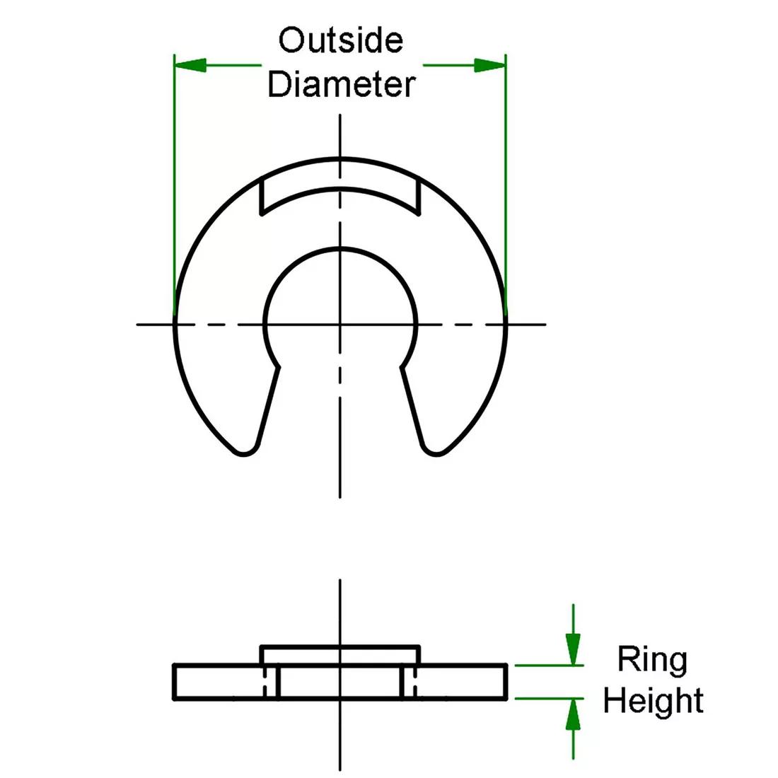 Retaining Rings - Line Drawing