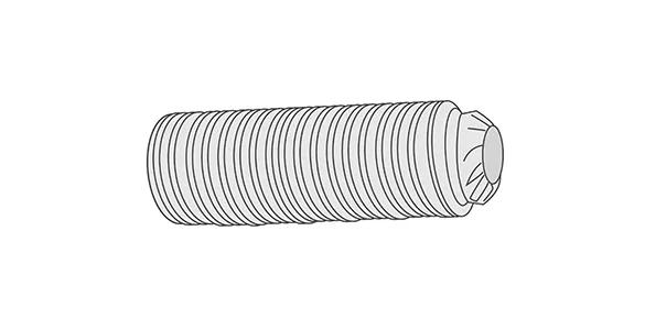 Knurled cup point set screw