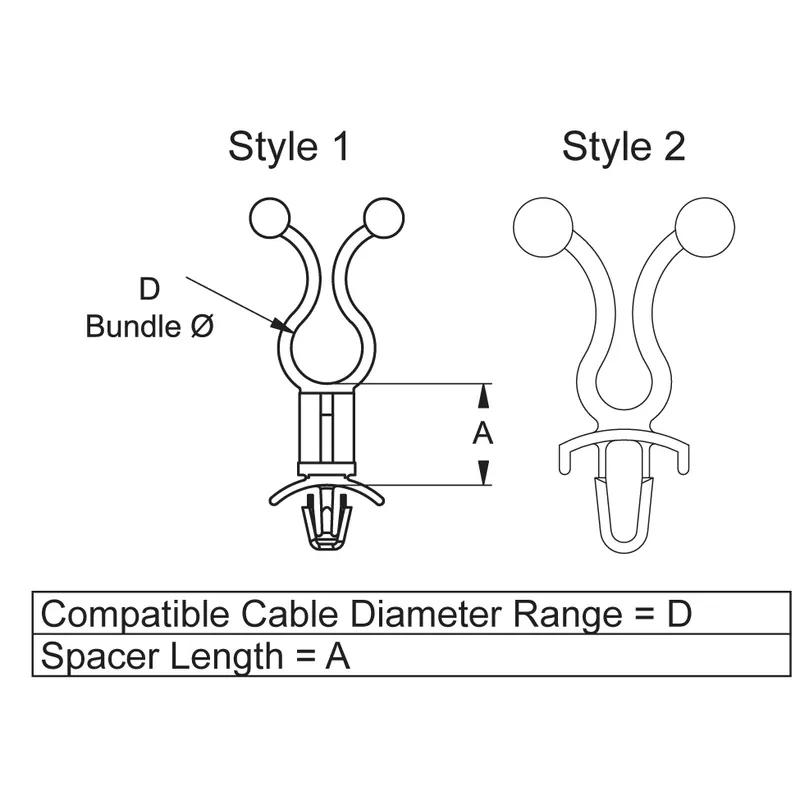 P110100_Twist_Ties-Snap_Mount - Line Drawing