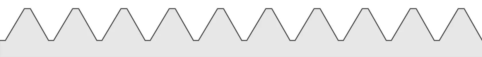 A computer generated drawing showing metric screw threads