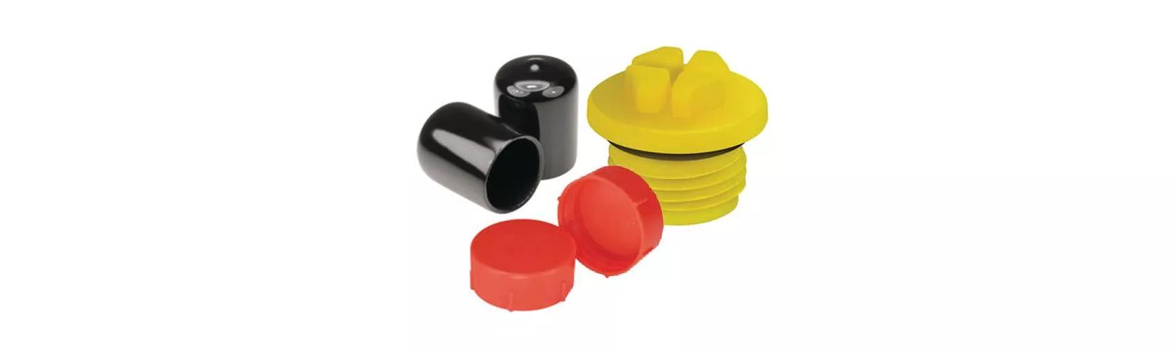 Plastic caps and plugs components