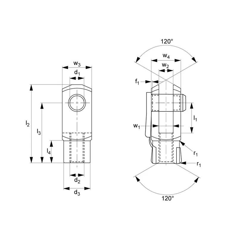 Buy Clevis Joint with Retention Clips | 20215989 | Essentra Components