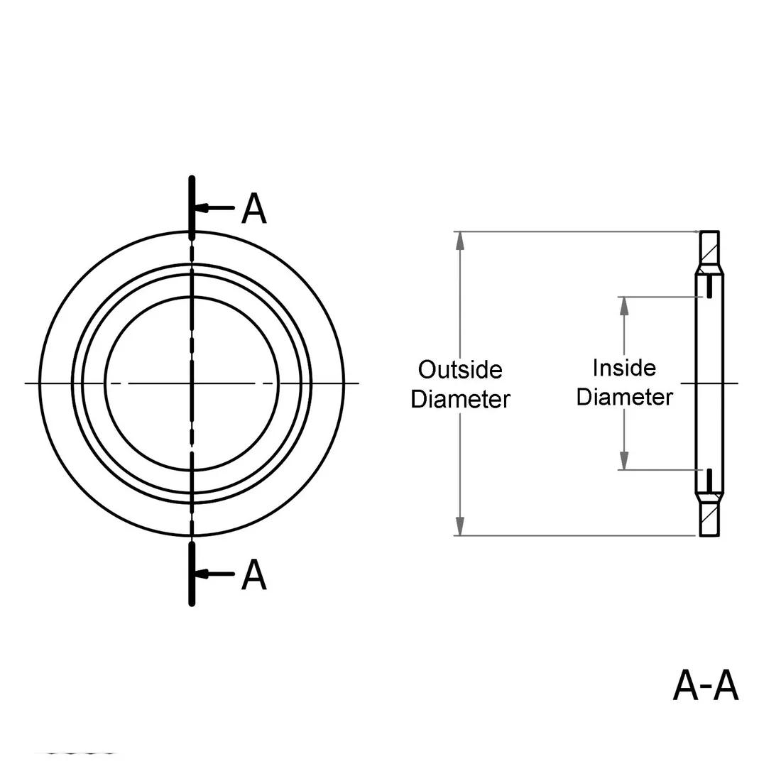 Bonded Washers - Line Drawing