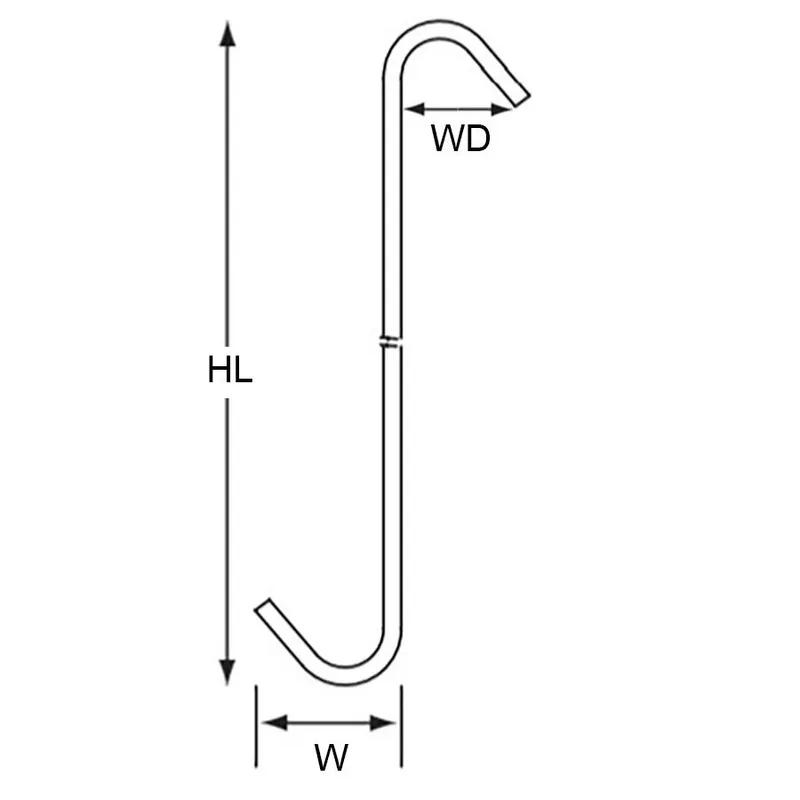 Safinat Al Sahraa Trading Co LLC - Robustline S Hooks Metal Chrome Plated