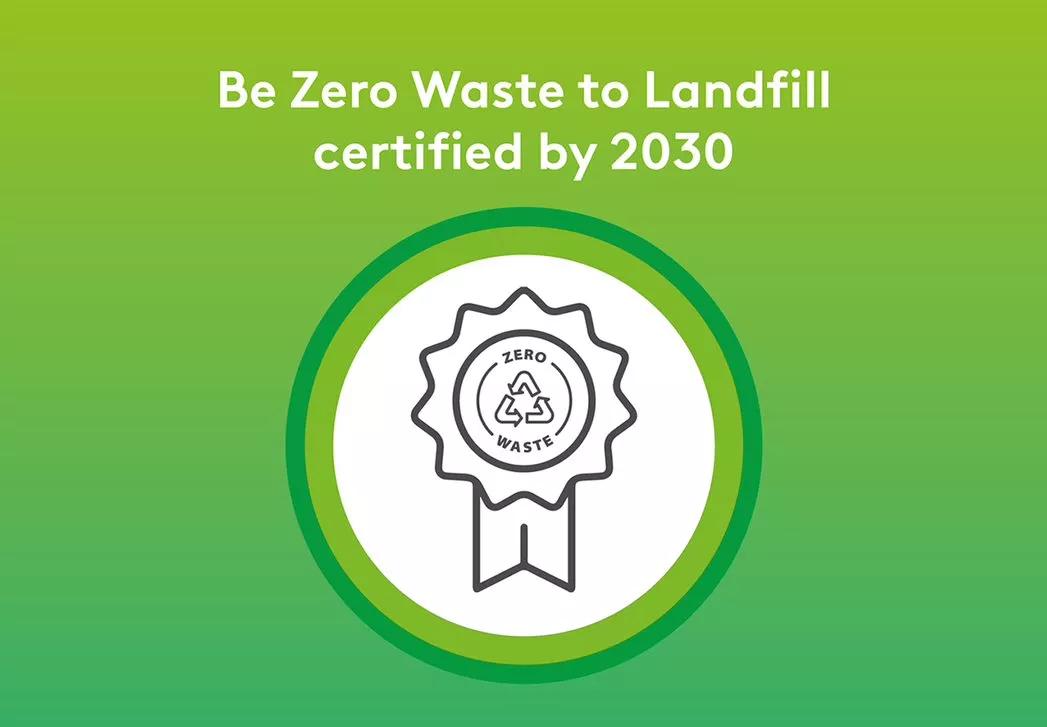 Obter a certificação Desperdício Zero para Aterros até 2030