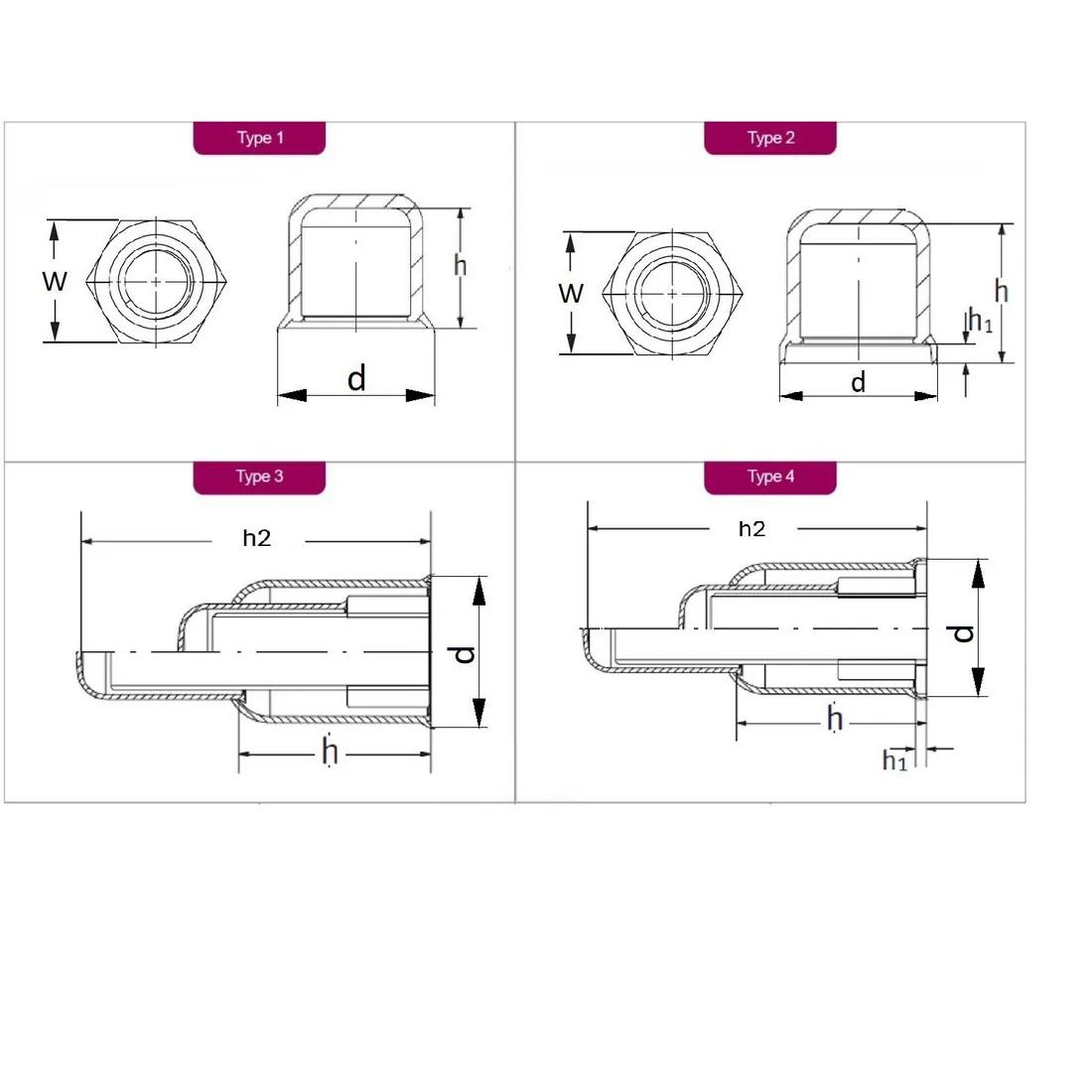 Pour vis M10 : Cache de sécurité pour vis écrou filetage diamètre 10 mm  (M10) - BLANC