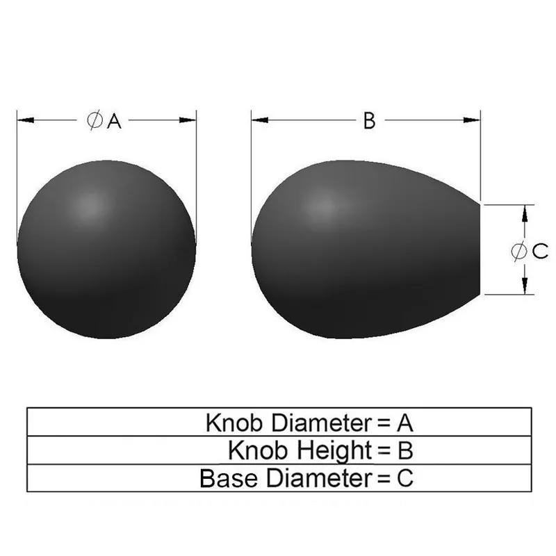 S Series_SD Shift Knob Line Drawing