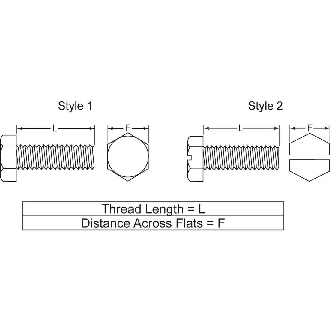 P091125_Hex_Head_Cap_Screws-Plastic - Line Drawing