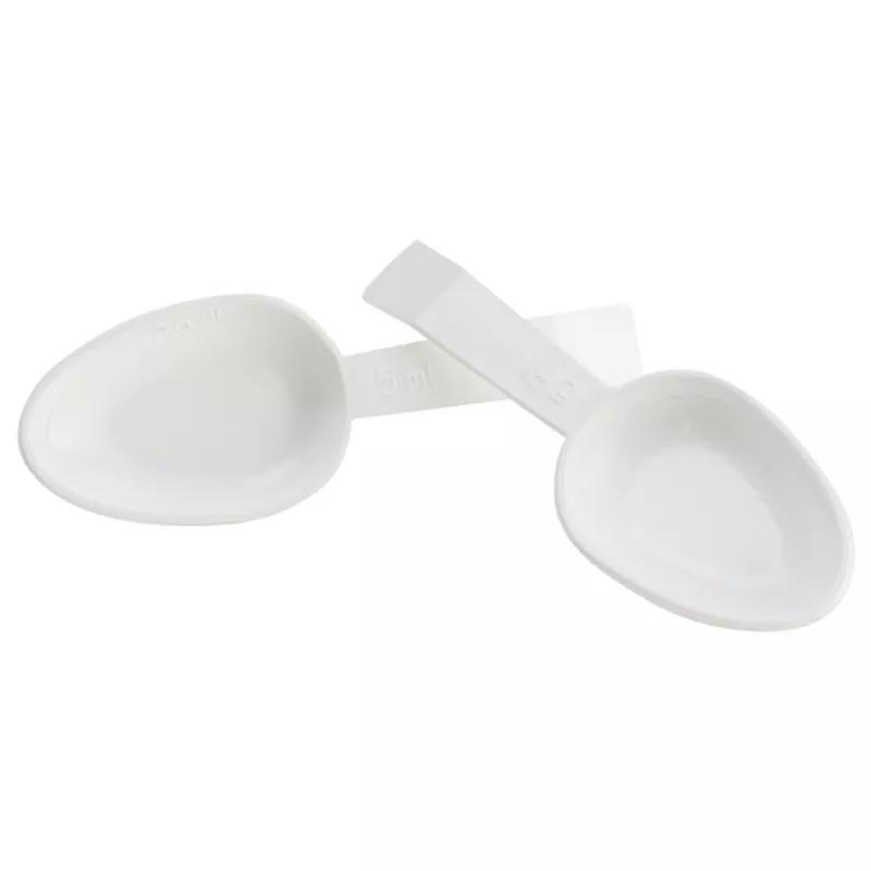 Cucchiaio dosatore in plastica bianca, 5 ml