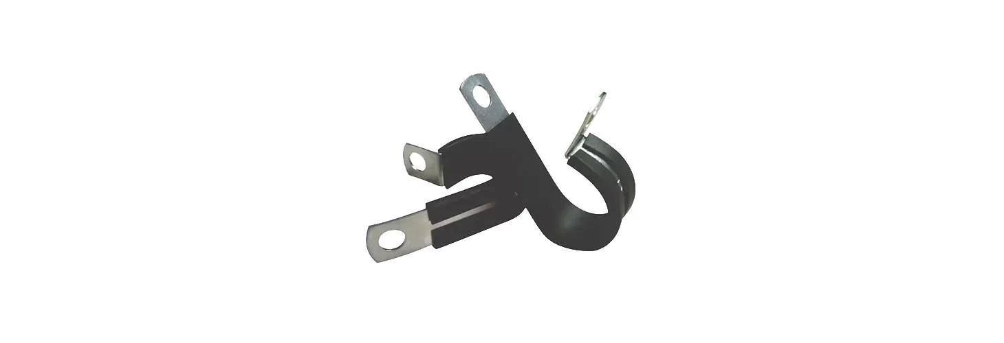 Steel P clamp with rubber cushion 