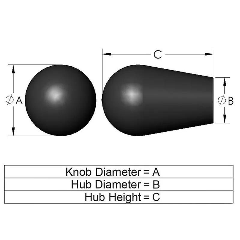 S Series_Shift Knob Line Drawing