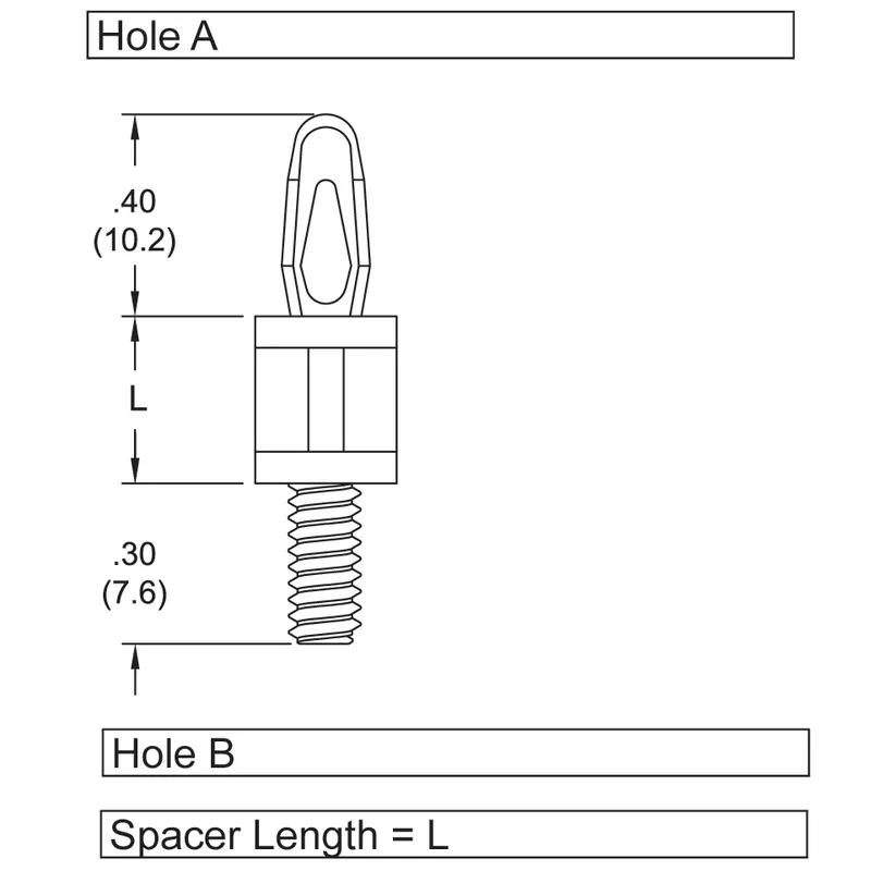 P160240_Screw_and_Lock_Support-Non-Locking_Bayonet_Nose_Threaded_Male - Line Drawing