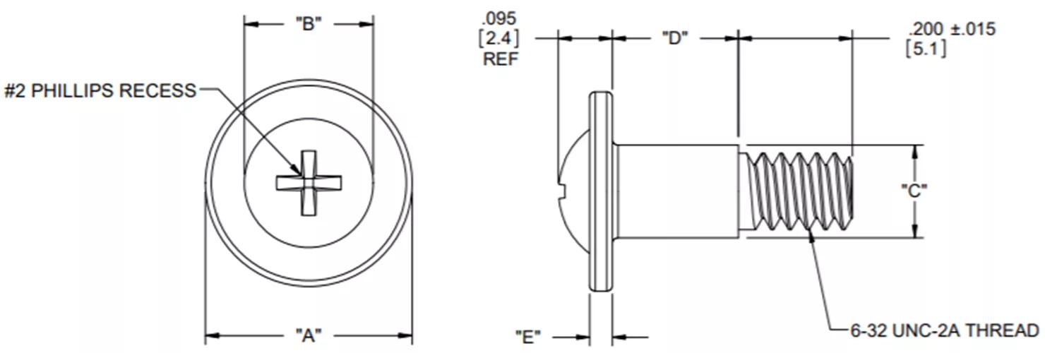 Carbon Steel Phillips Shoulder Screws