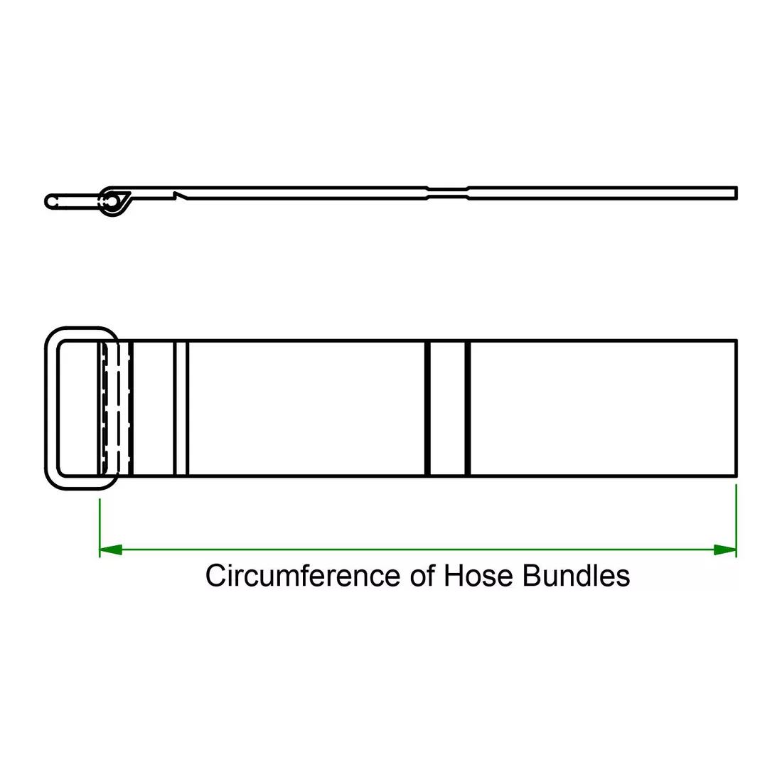 Hose Tubing Cinch Straps - Cinch Straps - Line Drawing