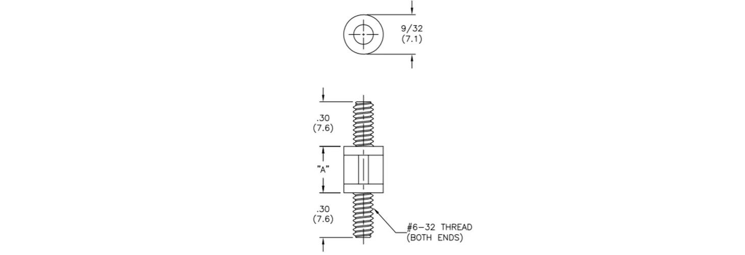 PCB-Abstandshalter – sechseckig/Kunststoff