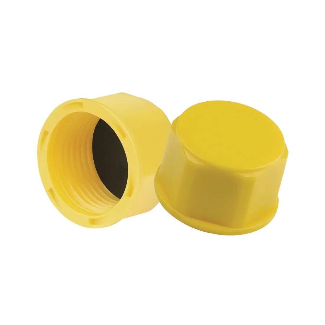 5pcs M12x1.5 Hold Plugs Plastic Male Thread Hex Socket Sealing End Cap,  Yellow