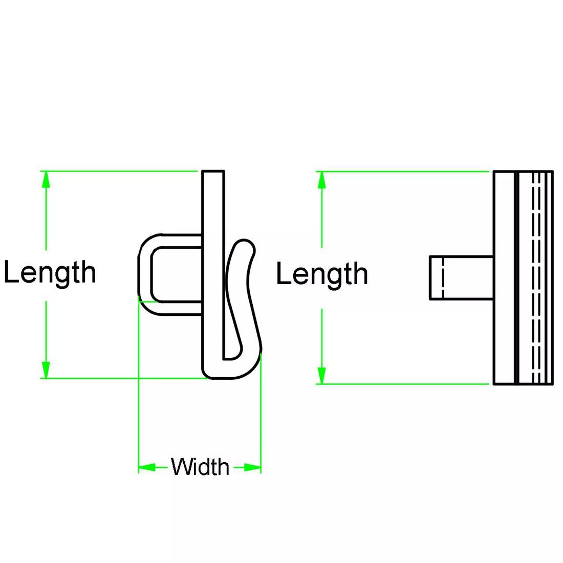 Self-Adhesive Ceiling Clips - Line Drawing