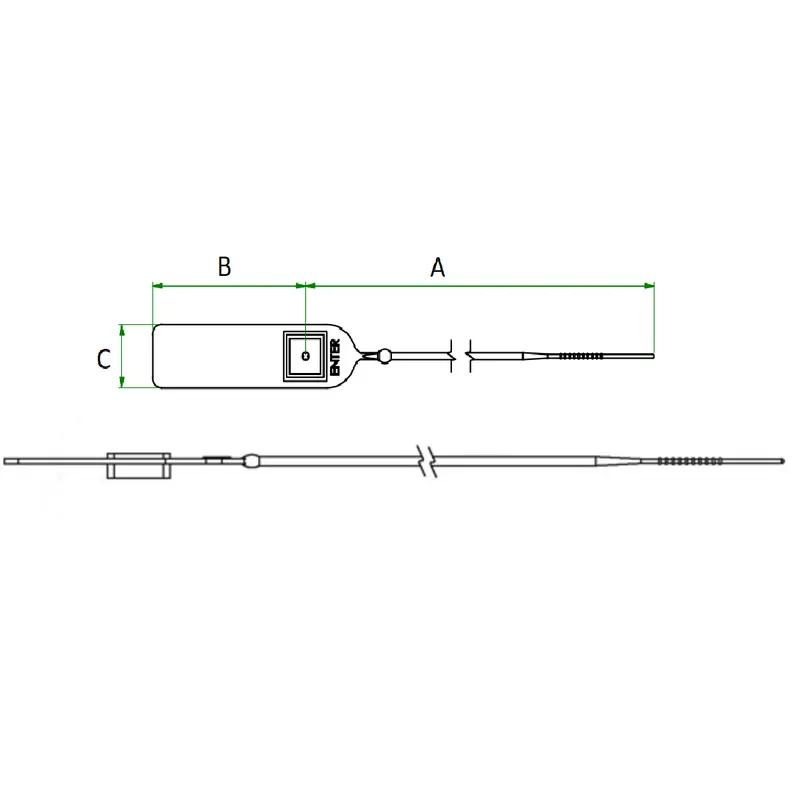 Pull Tight Seals Smooth Strap - Line Drawing