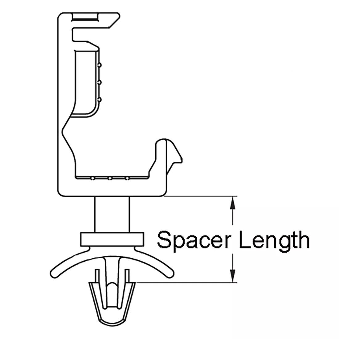 Locking Wire Saddle - Line Drawing