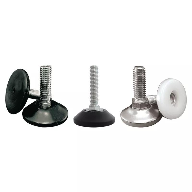 Stainless levelling foot 16x150x65mm base and anti-vibration pad 900kg-Set  of 4