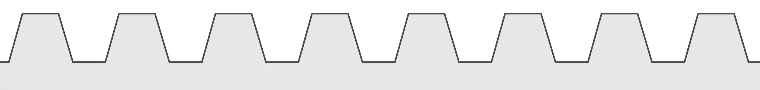 A computer generated drawing showing acme screw threads