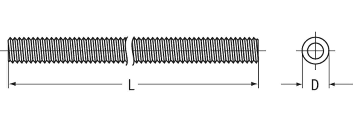 Bolzen und Stangen mit Vollgewinde