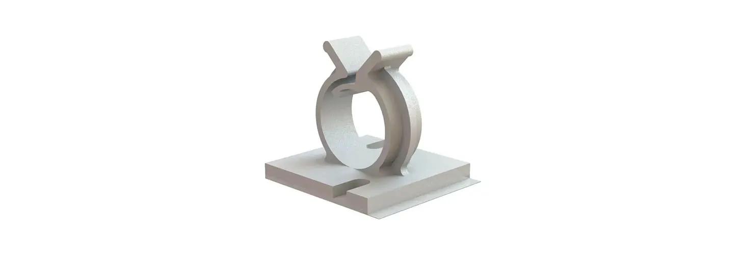 Adhesive/screw mount wire saddle