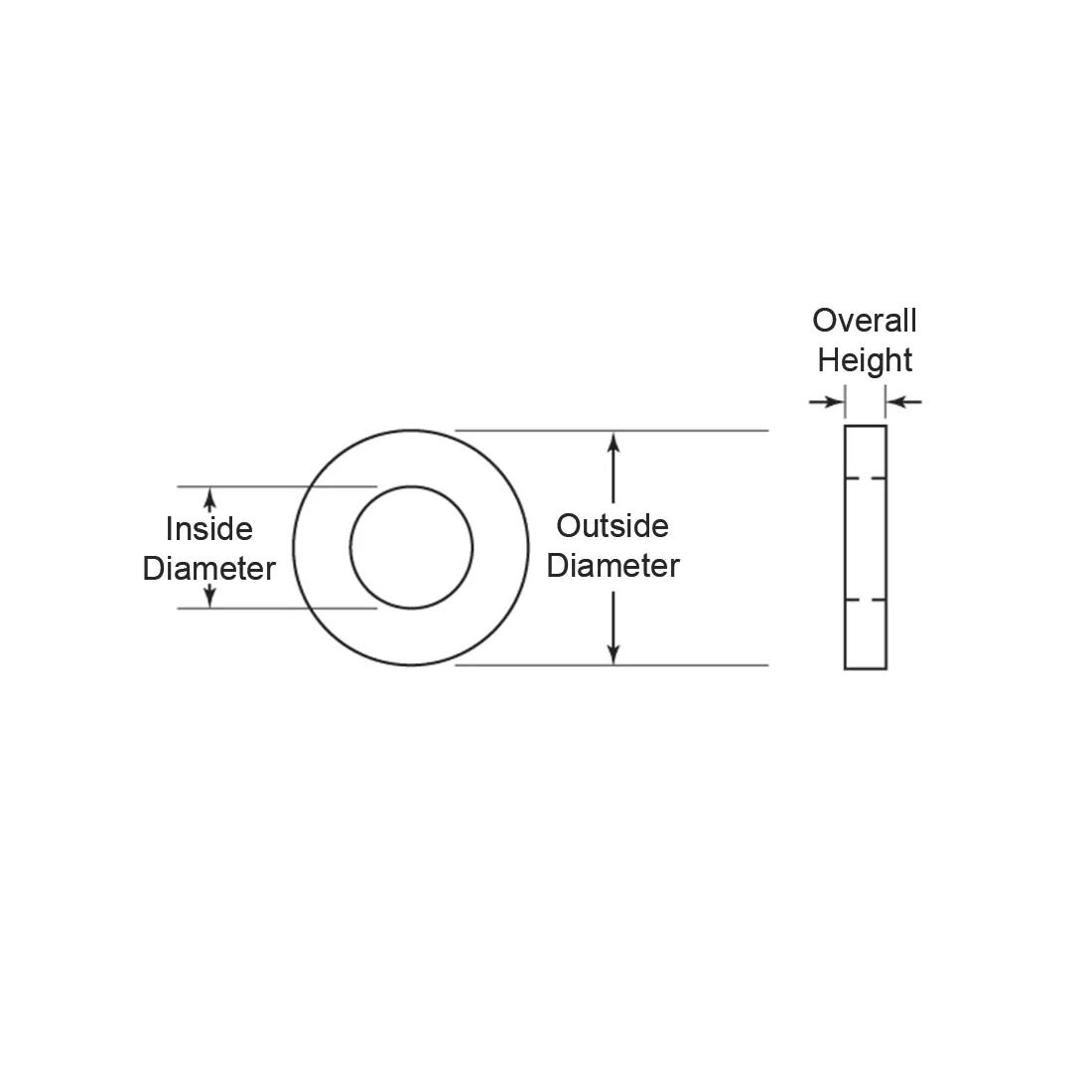 Flat Washers - Plastic - Line Drawing