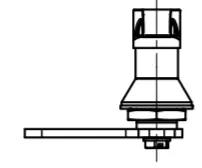 L Handle cam latch technical drawing