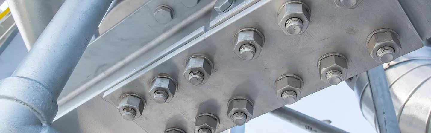 Bolts in metal structure