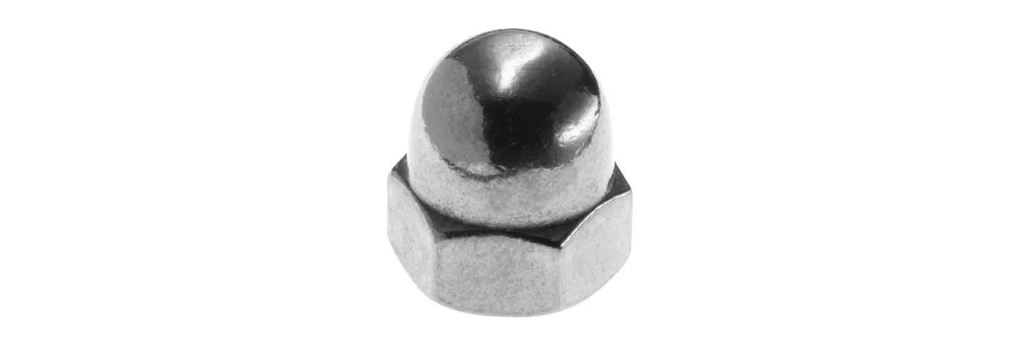 thumbnail image 2 of Black Plastic Push-On Decorative Cap Nuts For 5/8" Studs Or Shafts - 2 Pack, Zinc Insert 2 of 11